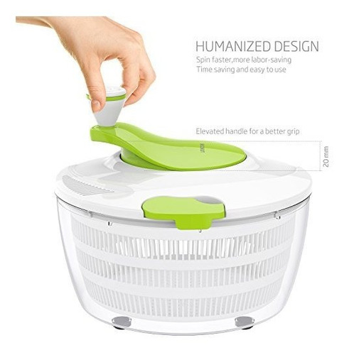 Secador De Verduras Y Frutas Centrifugadora Libre De Bpa