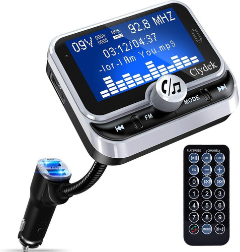 Imagen 1 de 8 de Bluetooth Fm Transmitter For Car, Clydek Car Charger Adapter