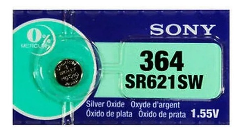 Bateria Sony 364 Botão Sr621sw Relógios Cartela 1 Un