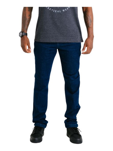 Calça Jeans Invictus Patrol 7 Bolsos Slim Fit Azul Horizonte