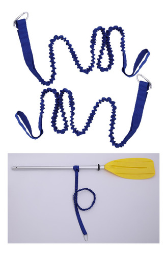 2x Kayak Paddle Tether Leash Canoa Cordón Cuerda En Espiral