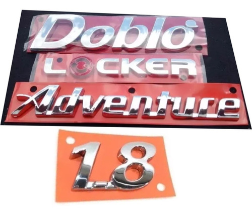 Kit De Emblemas Doblo + Adventure + Locker + 1.8