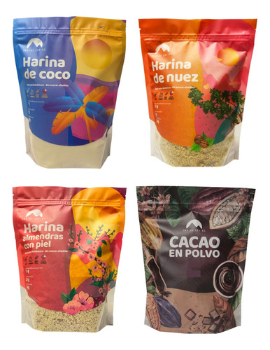 Pack Keto - Harina Almendra, Coco, Nuez Y Cacao 4 Kg