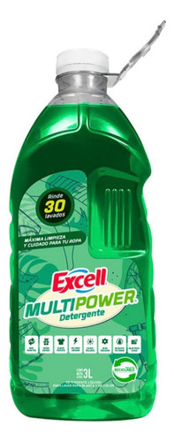 Detergente Para Ropa Multipower 3 Litros Excell