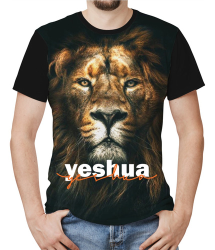Camiseta/camisa Evangélica O Leão Yeshua Ele Reina Igreja