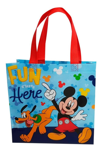 Bolsas Dulceros Mickey Y Pluto 30 Piezas Bolos