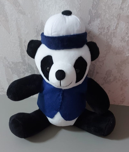 Urso Panda 22cm Bicho De Pelúcia Pequeno - Modelo Sentado