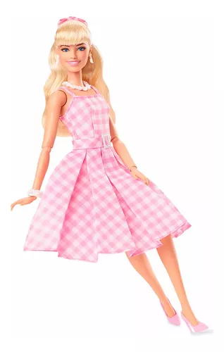 Boneca Articulada - Barbie Filme - Vestido Xadrez Rosa - Mattel