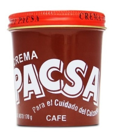 Crema Para Calzado Pacsa Color Cafe 170 Gramos