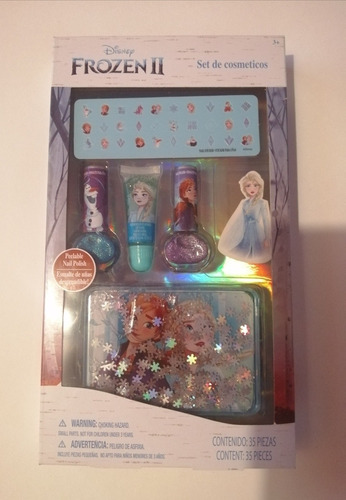 Kit De Decoración Para Uñas Para Niña Frozen Azul Agua