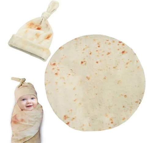 Burrito Manta Para Bebé Con Sombrero Dormir 