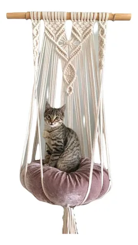 Cama Hamaca Para Gatos Cucha Camita Gatitos Macramé