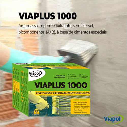 Argamassa Viapol Sem Odor Viaplus Revestimento Kit 2 Und