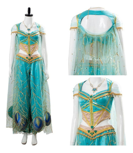 Aladdin Princesa Jasmine Disfraz Cosplay Traje Para Mujer