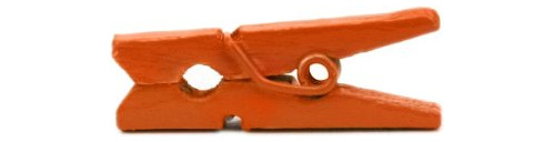 Mini Broches De Madera 25mm 200u Naranja