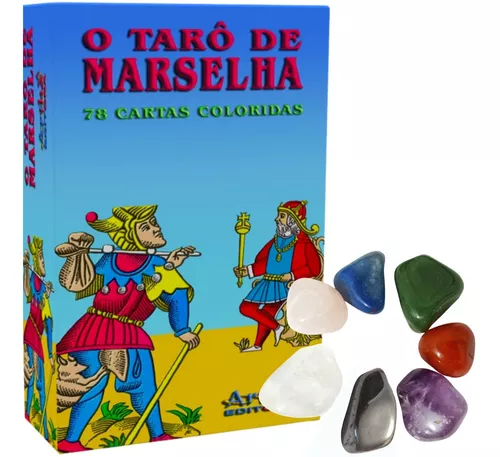 Baralho Tarot Marselha Original 78 Cartas+grátis Kit 7pedras