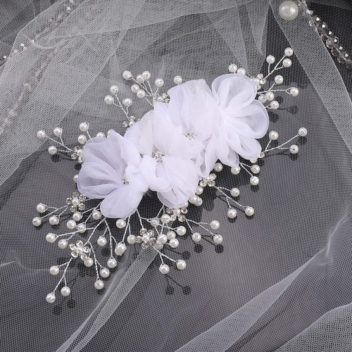 Pinza De Pelo Nupcial Anglacesmade Flor Peine Para El Cabell