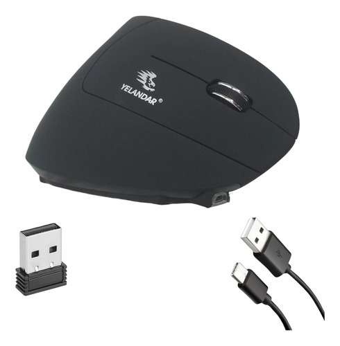 Mouse Vertical Ergonómico Inalámbrico Recargable Usb 3600dpi