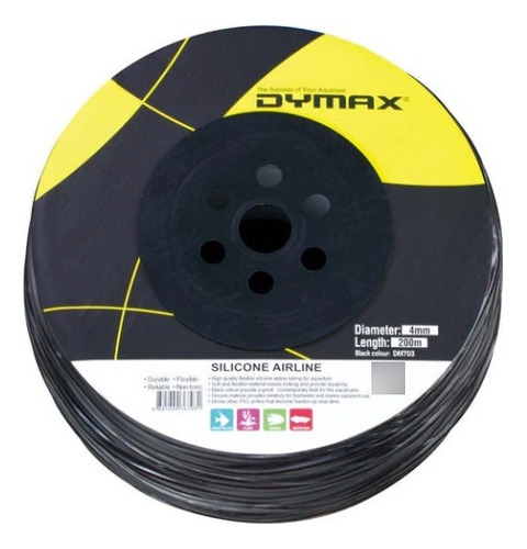 Dymax Rollo 200m Manguera De Aireacion 4mm Silicona Acuarios