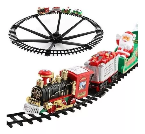 Presente de brinquedo de Natal infantil Xmas Trem Definir Trilhos  Ferroviários Brinquedos Xmas Trem Presente para Crianças Festa de Natal  Árvore de Natal Decor Train