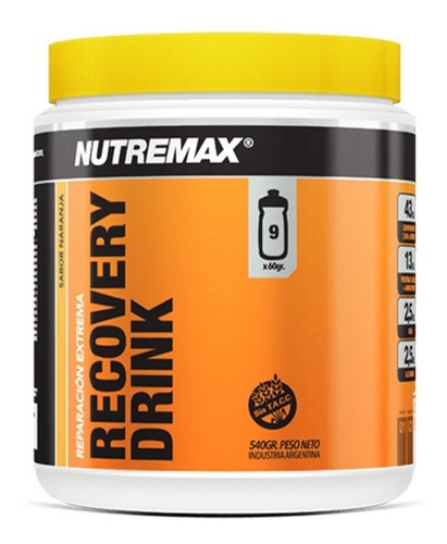Nutremax Recovery Drink 540grs Recuperación Muscular