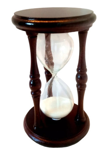 Reloj De Arena Grande 17 X 10 Cm Madera Torneada