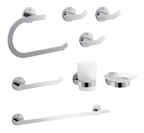 Kit De Accesorios Baño Nebraska Triades Fv 8 Piezas Cs6220