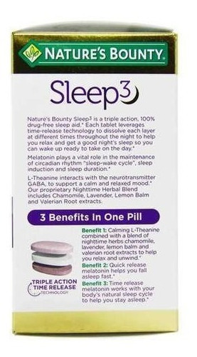 Imagen 3 de 5 de Melatonina Premium 10 Mg Premium Sleep3 Tri-capa 120 Tabs