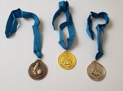 Imagen 5 de 6 de Medalla Para Premio Oro Plata O Bronce Trofeo Deportes