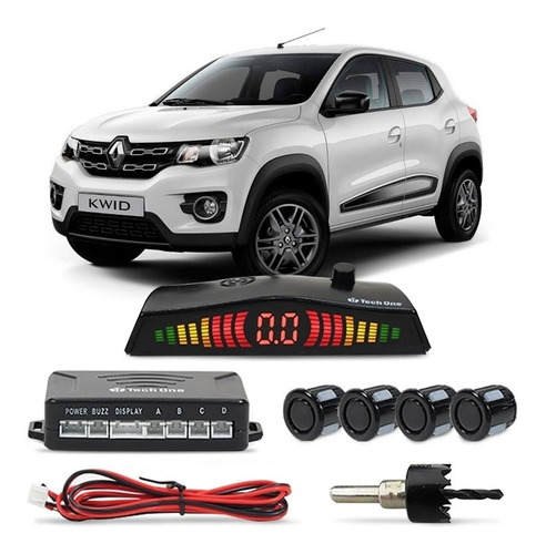 Kit Sensor Estacionamento Kwid 2017 2018 2019 Ré