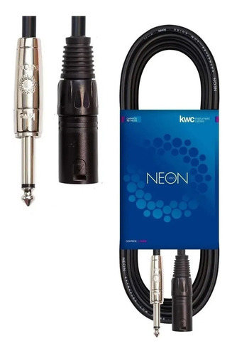 Cable Xlr Macho Kwc 115 Plug 1,5m Largo 6mm Neon