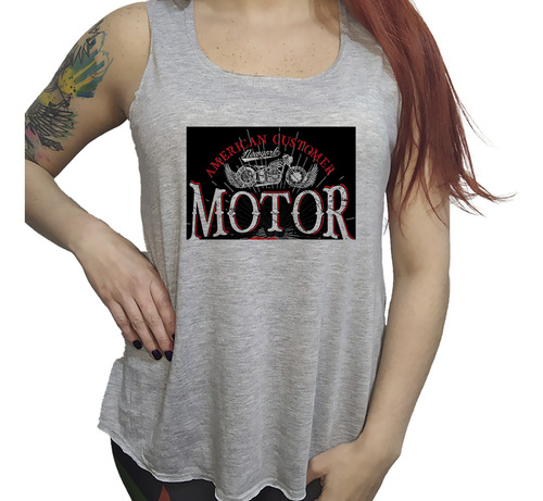 Musculosa Dama Vehiculos Motor American Custom Moto M1