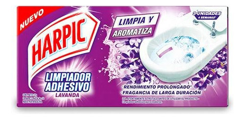 Harpic Limpiador Wc Adhesivo Lavanda 3 Unid