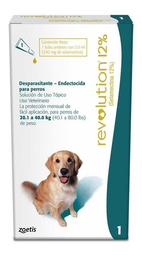 Pipeta Antiparasitaria Perro Revolution 20 A 40kg