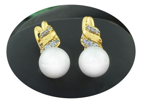 Aretes Pendientes Regalo Novia Amor Broqueles Oro 18k Mujer