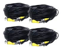 Comprar 4 X 100ft Seguridad Cámara Bnc Vídeo Cable Cctv Dvr Vigilanc