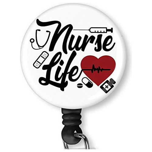 Soporte De Insignia Retráctil  Nurse Life  Pinza De Co...