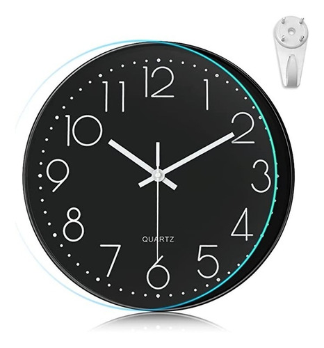 Reloj Pared Plastico Redondo Hogar Silencioso Reloj 30 Cm