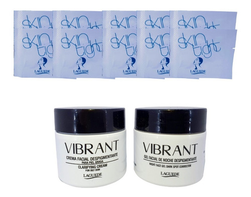 Imagen 2 de 6 de Crema De Día Y Gel De Noche Vibrant + 10 Sobres De Skintight