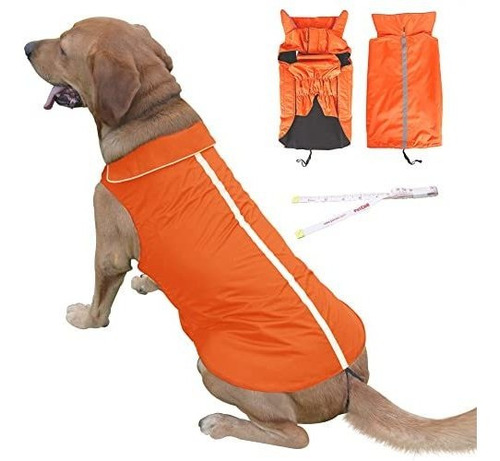 Petcee Chaqueta Impermeable Perro, Suave Lana Forrada Capa D