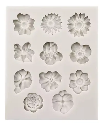 Molde En Silicona Para Velas: Flores Mini