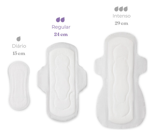 Absorvente Amai Fluxo Regular Algodão Orgânico - 48 Unidades