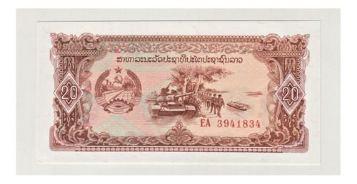 Billete Laos 20 Kip 1979 Pk28 Unc Nuevo (c85)