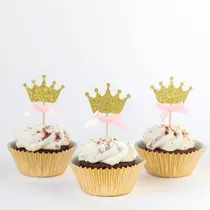 Comprar Toppers Para Cupcakes Glitters Siluetas Coronas Cupcakes