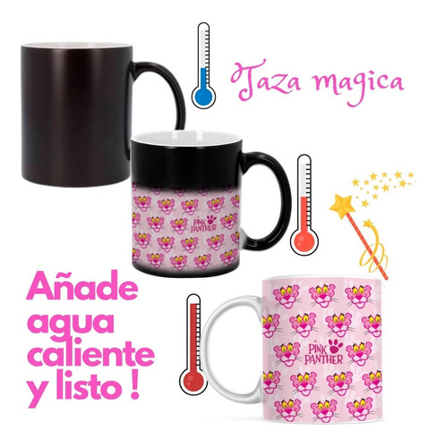 Taza Magica Sublimada 11 Oz Pantera Rosa F454