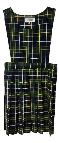 Jumper Escolar Tableado Cuello Red. Azul Mno/verd/ama/bco Md