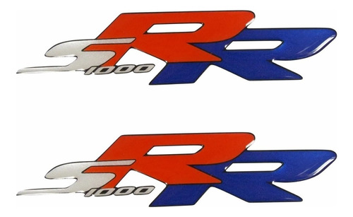 Adesivo Emblema Resinado Compatível S1000 Rr Tricolor Res15 Cor ADESIVO BMW S1000RR