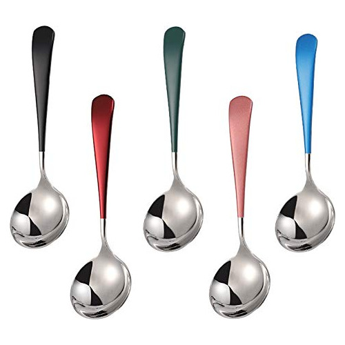 Soup Spoons Stainless Steel, 18/10 Round Head Soup Spoo...