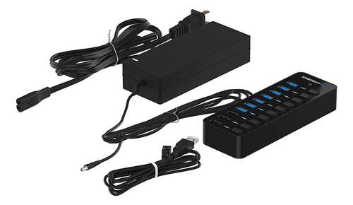 «concentrador Usb 3.0 Sabrent De 10 Puertos Con Interruptore