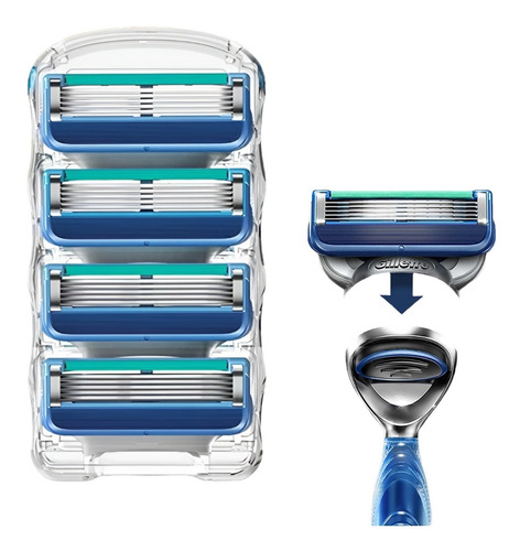 Repuesto Gillette 5 Original Juego Cartuchos Combo X4 Unds